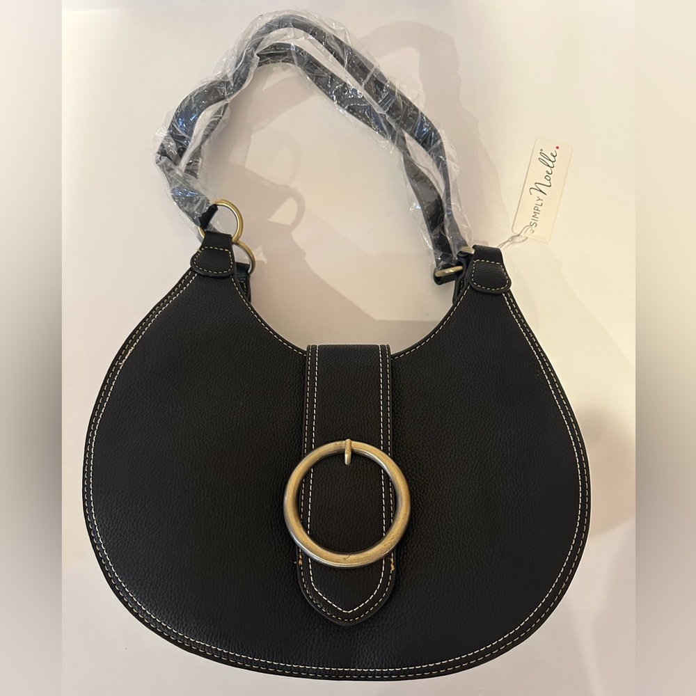 Simply Noelle Large Leather black handbag